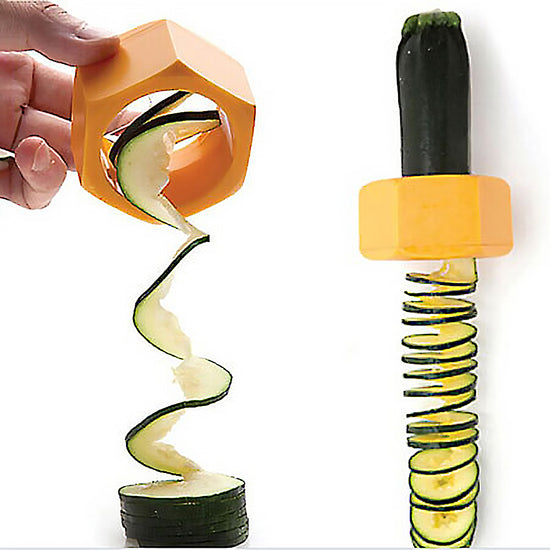 Spiral Vegetable Cutter – Cucumber Slicer & Garnish Tool | Easy Kitchen Gadget