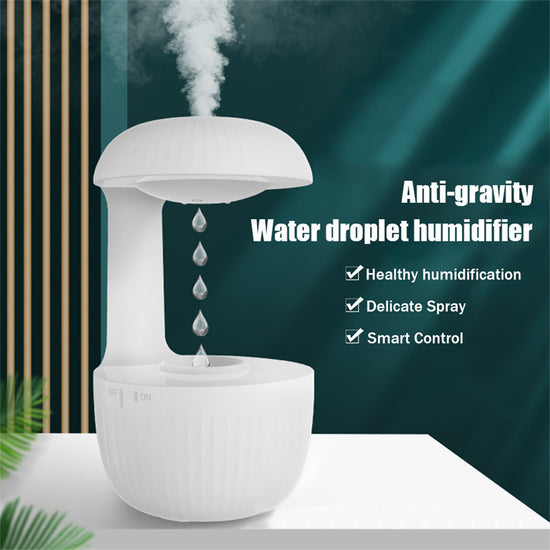 Anti-Gravity Water Drop Air Humidifier - Levitating Mist Diffuser with LED Light | Mute Operation for Home Office & Bedroom
