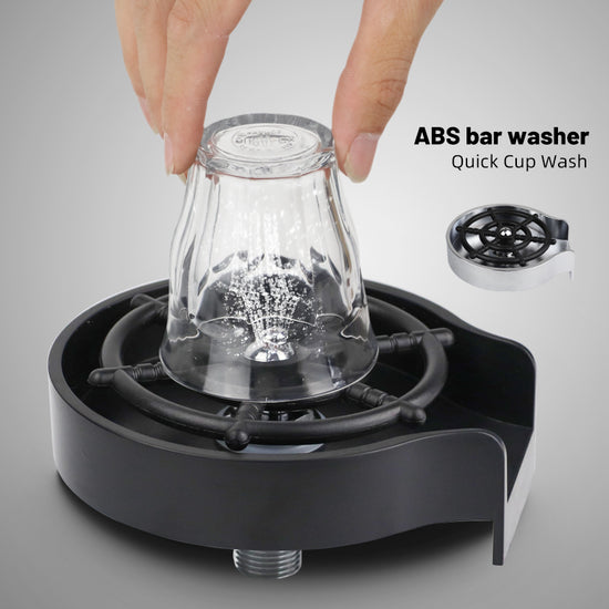 Bar Counter Cup Washer Sink - Automatic Electric Glass Rinser | High Pressure Water Cleaner for Home Bar & Kitchen