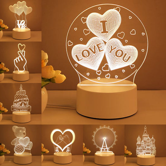 3D LED Night Light Acrylic Lamp – Aesthetic Room Decor & Perfect Gift Idea